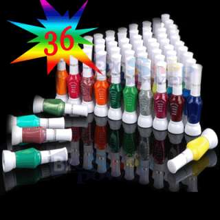 Way 36 Colors False Nail Art Brush Pen Varnish Polish 8ml/Bottle