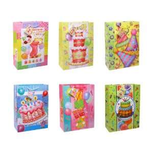  12 Pack Assorted Birthday Gift Bags   Collection 2   Large 
