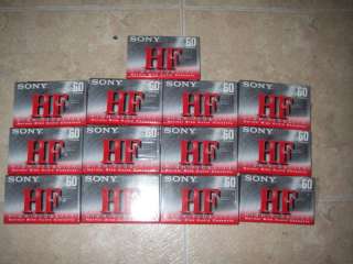 Lot of 13 Sony HF 60 min Blank Cassette tapes New  