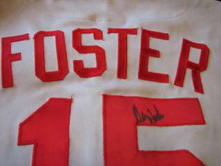 GEORGE FOSTER Signed & Guaranteed Authentic Reds Jersey  