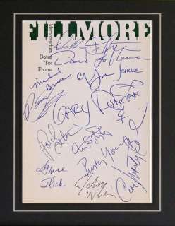 Fillmore East Bill Graham 14 Musicans Autographs Print  