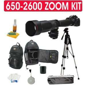  BLACK High Definition 650 1300mm F/8 16 T Mount Telephoto Zoom Lens 