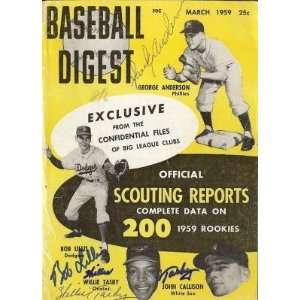  Baseball Digest 1959 Autographed by Bob Lillis, Sparky 