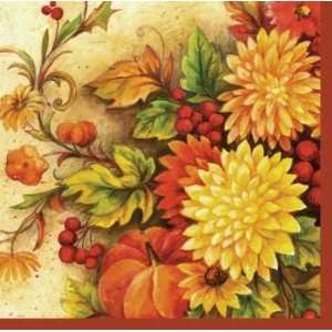  Autumn Awe 3 Ply Luncheon Napkins 36 Per Pack Kitchen 