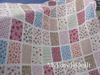 Soft Colourful Patches Baby Cot Crib Quilt Throw   NEW  