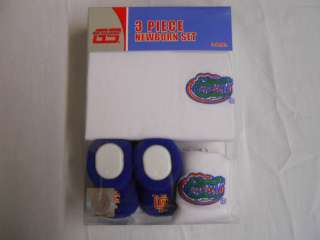 Florida Gators Baby Creeper Bib BOX Gift Set sz 0 3 mos  