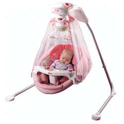    Fisher Price Papasan Cradle Swing Butterfly Garden with Light Show