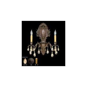   Light Wall Sconce in Pewter with Clear Precision Teardrop crystal
