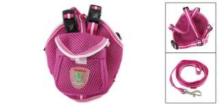 Pet Dog Cat Backpack Harness with Leash Set Size S  