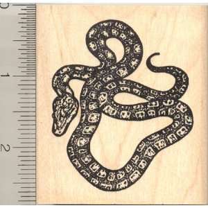  Large Ball Python Snake Rubber Stamp Arts, Crafts 