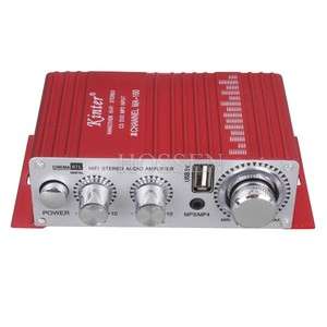   Mini HiFi T Amp Audio Music Power Amplifier Bass Treble USB 2 Channel