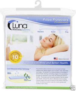Luna Bed Bug Waterproof Pillow Protector Made In USA  
