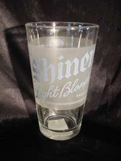 16 OZ SHINER LIGHT BLONDE BEER GLASS PINT ETCHED TEXAS  