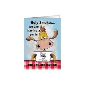 BBQ Invitation Holy Smokes Card