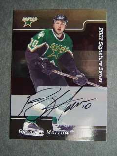2000 01 BE A PLAYER BRENDEN MORROW AUTHENTIC AUTOGRAPH  