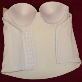NWT BRIDAL SEAMLESS BUSTIER CORSET PROM Push Up Shaper White Size 32B 