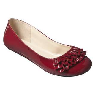Womens Mossimo Supply Co. Odell Ruffle Ballet Flats   Red Patent.Opens 