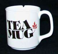 White Tea Coffee Mug Cup Ceramic Grooved Tea Bag Holder  