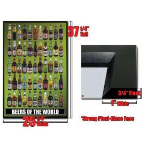  Framed Beers of World Poster Bottle College Drinking