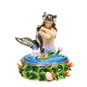   Sheila Wolk 100 Tears Mermaid Bejeweled Trinket Box 