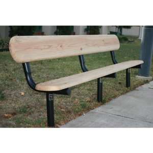 WebCoat Single Plank Standard Wood Park Bench, Red Patio 