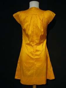 Calypso Christiane Celle Orange 100% Silk Dress,XS WOW  