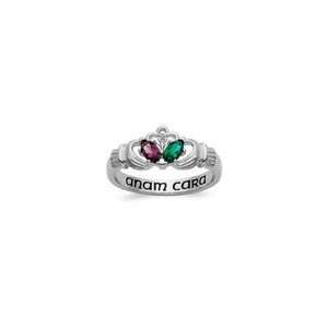 ZALES Couples Marquise Simulated Birthstone Ring in Sterling Silver 