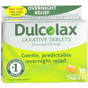  Dulcolax Laxative, Comfort Coated Tablets, 10 ct. Health 