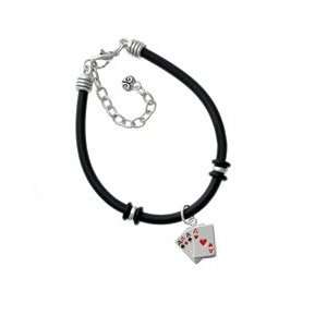  Aces Card Hand Black Charm Bracelet [Jewelry] Jewelry