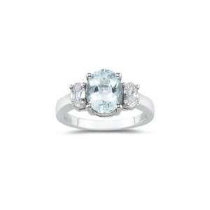   White Sapphire & 5.35 Cts Sky Blue Topaz Ring in Platinum 3.0 Jewelry