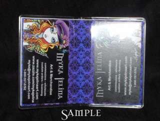 Purple Celestial Sari Moon Faerie ID Card Holder Kami  