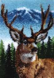 CARON CLASSICS LATCH HOOK KIT 20 X 30 DEER  