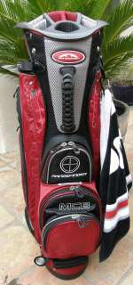   Mountain Golf MCB Full Length Divided Cart Bag Red Black Silver  