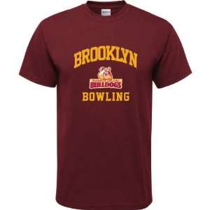   College Bulldogs Maroon Youth Bowling Arch T Shirt