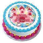 Princess Little Castle Edible Image Birthday Cake Topper LUCKS 
