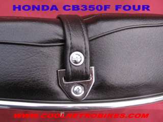 HONDA CB350F CB 350 FOUR SEAT COVER KIT W/ NEW CHROME TRIM STRIP MOUNT 
