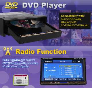 Single 1 Din Car Stereo Deck DVD PLAYER SD CD USB FM   