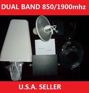 Cell Phone Signal Booster Repeater Dual Band 850 / 1900 MHz 