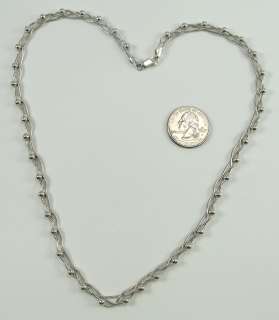 Sterling Silver Necklace Braided Snake Chains Beads 20  