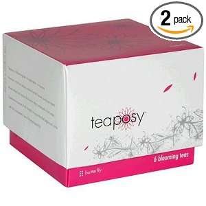 Teaposy Blooming Tea Bulbs, Butterfly, 6 Count Boxes (Pack of 2 