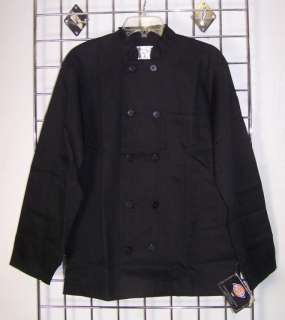   Long Sleeve Protective Economy Twill Chef Coat XS 5XL Black  