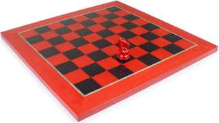 Red & Black High Gloss Deluxe Chess Board 1.75  