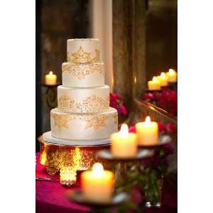   Gold Cake Stand 18 Round Built for Multilayer Cake