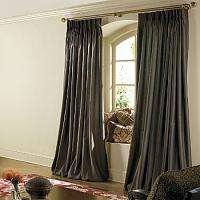 CHRIS MADDEN MYSTIQUE FAUX SILK INSULATED PLEATED DRAPES 125X84 ROYAL 