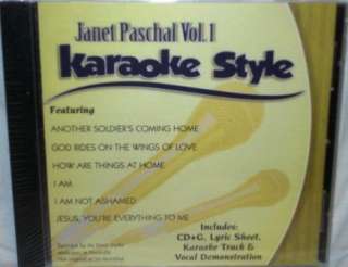 Janet Paschal V1 NEW Southern Gospel Karaoke CD  