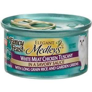Fancy Feast Canned Cat Food White Meat Chicken Tuscany with Long Grain 
