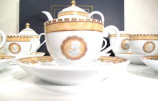 NEW VINTAGE GERMAN BAVARIA PORCELAIN TEA COFFEE SET BOX  
