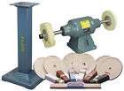BALDOR® 1 1/2 HP Buffer, Cast Iron Stand & Buff Kit Pkg