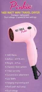 Hot Tools Pinkie 1600 Watt Mini Travel Hair Dryer 1046  