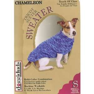  Chameleon Dog Sweater Large Color Blue